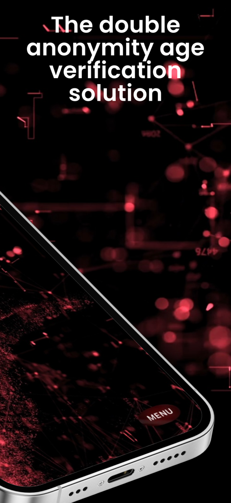 AnonymAGE smartphone screen displaying the double anonymity age verification solution