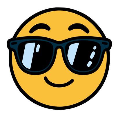 emoji with sunglasses