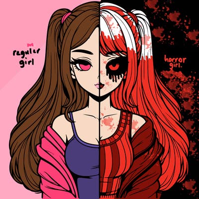 realistic girl split