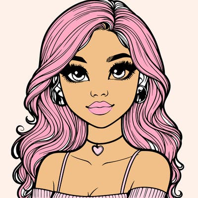 realistic pretty girl