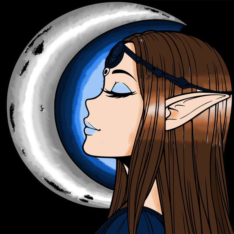 a realistic moon elf