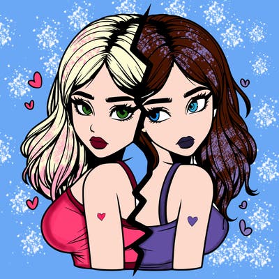 realistic girl split