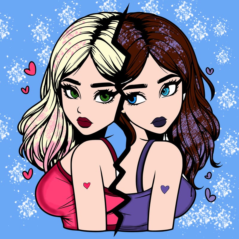 realistic girl split