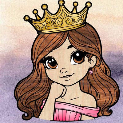 a realistic princess with a realistic crown