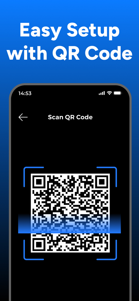 스마트폰이 MFA 인증 앱 내의 QR 코드를 스캔하여 계정 설정을 쉽게 합니다.