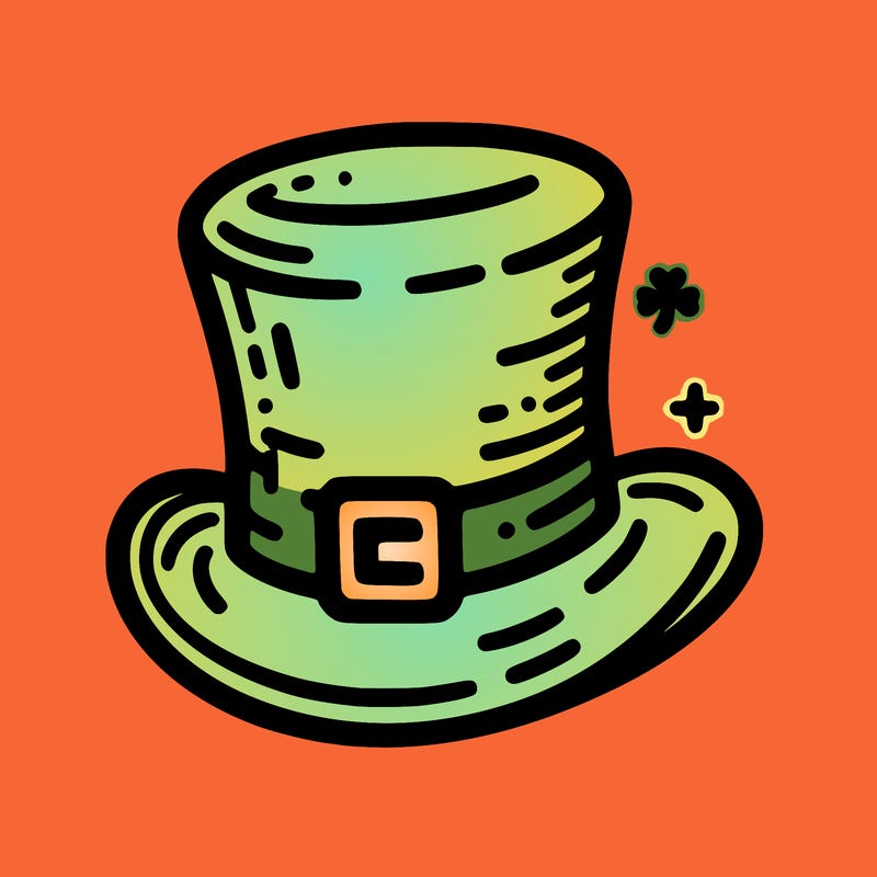 st patrick hat with thin lines