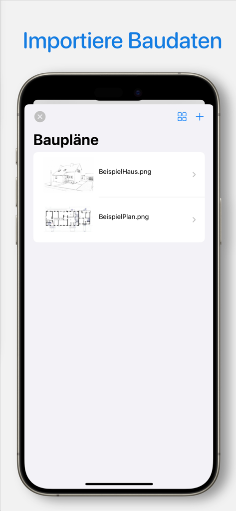 Smartphone screen displaying construction blueprints and site plans in the ProCapture app