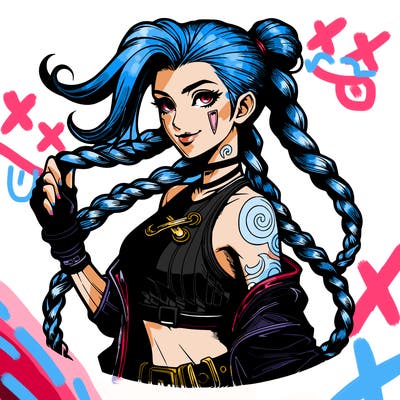 realistic arcane league of legends jinx