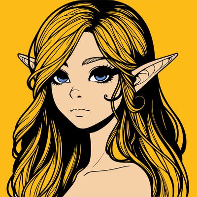 elf girl realistic dark fantasy