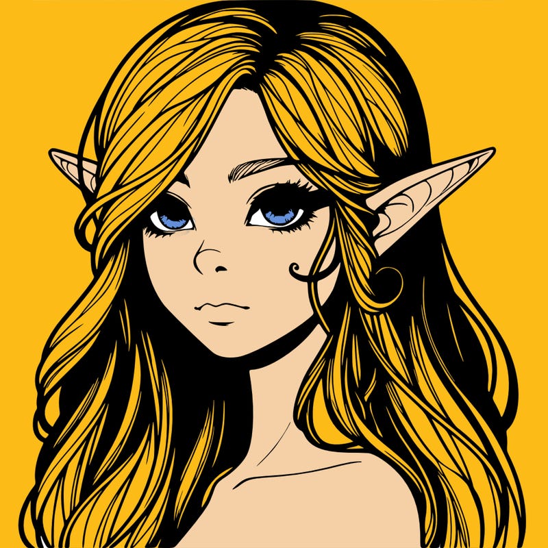 elf girl realistic dark fantasy