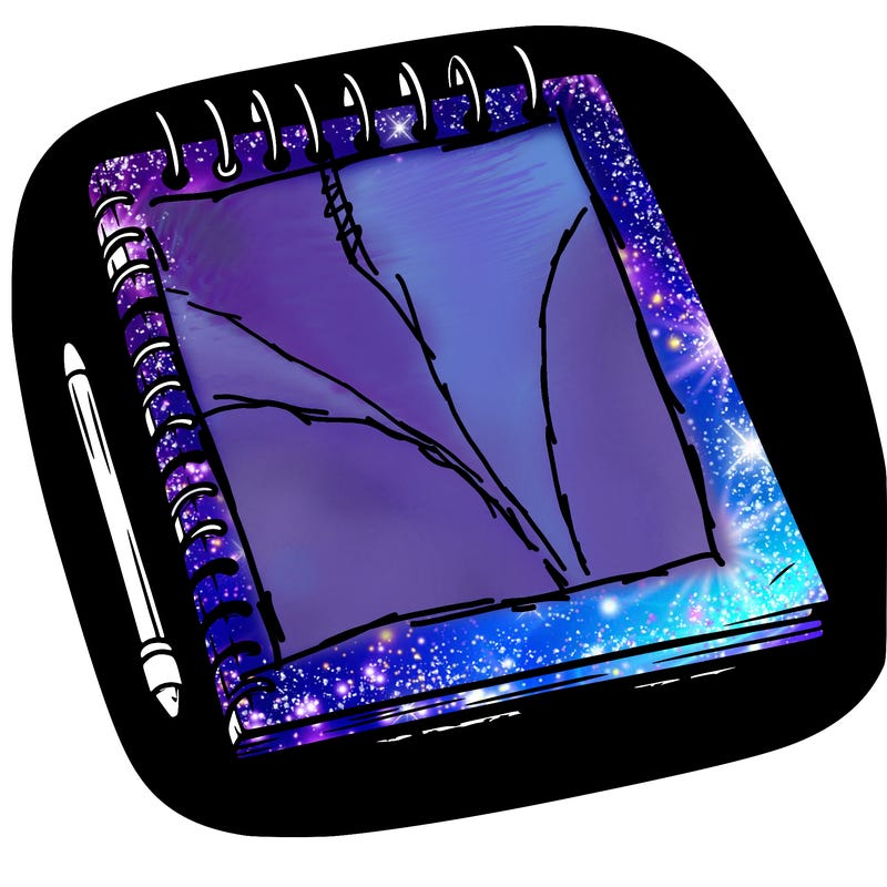 a blank sketch pad