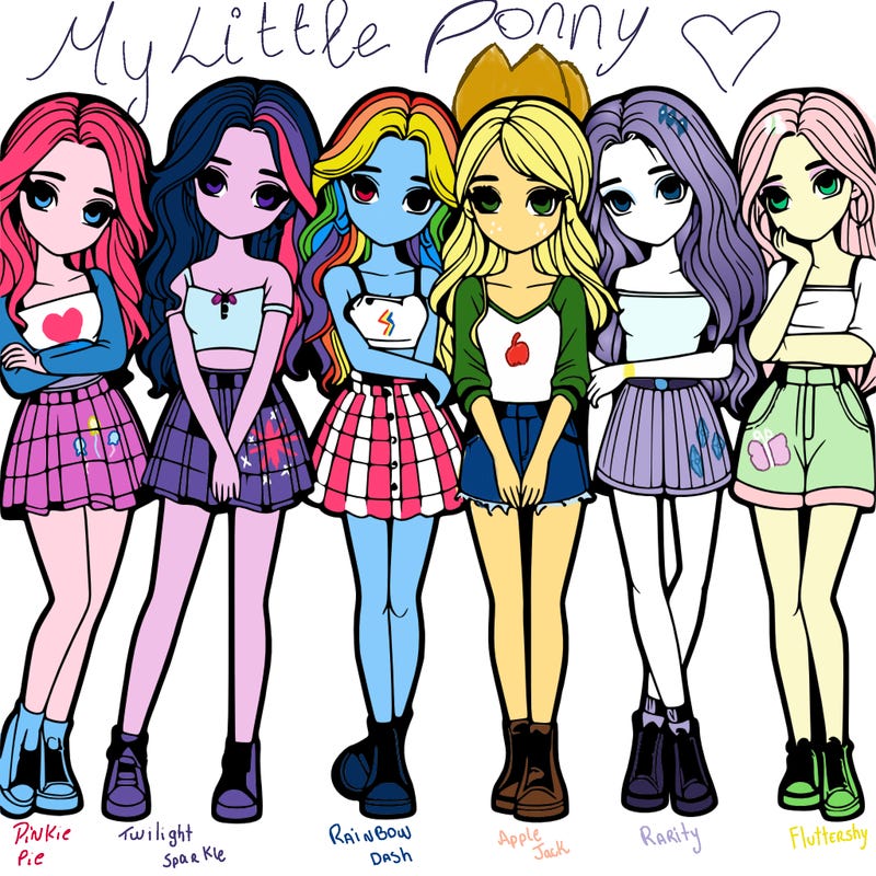 a group of girls realistic