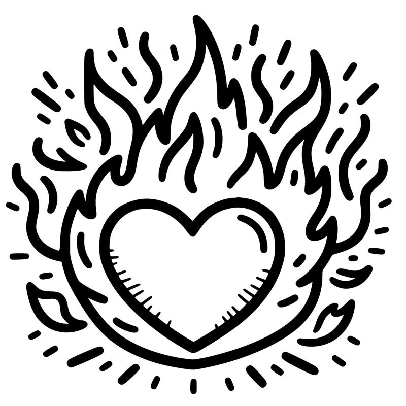 heart is on fire