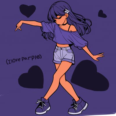 realistic girl danceing