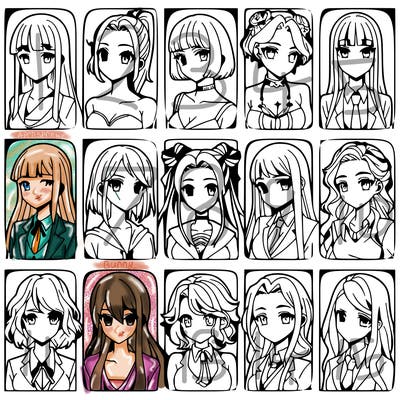 girls that look diffrent anime