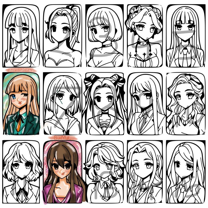 girls that look diffrent anime