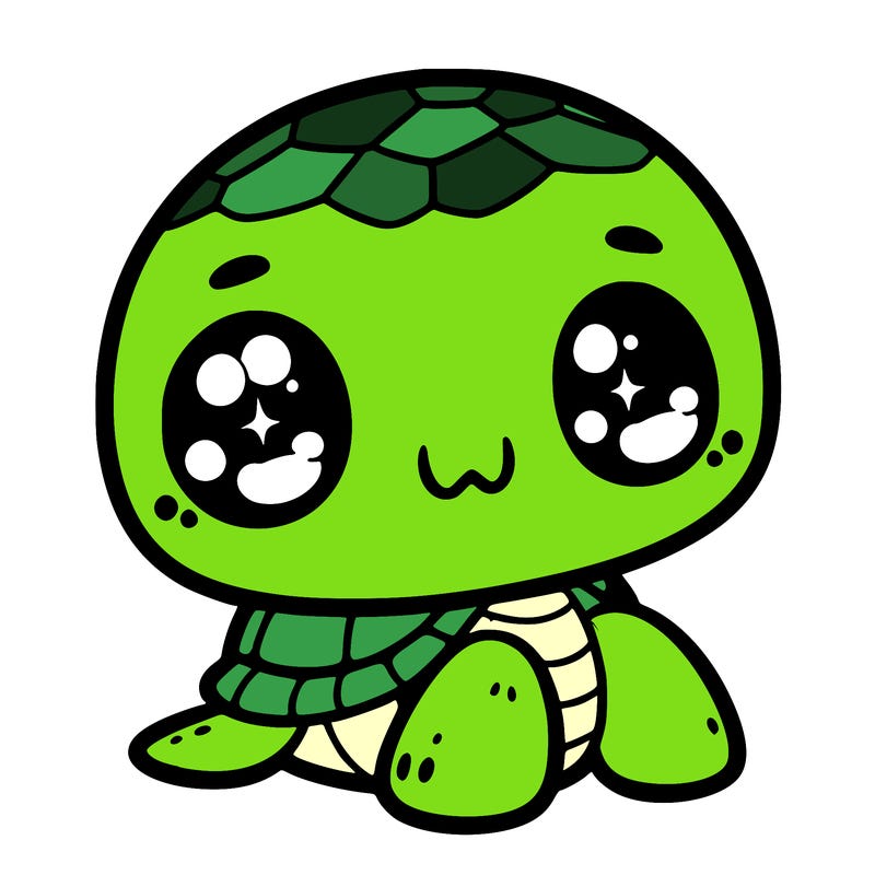cute chibi sea turtle