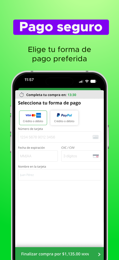 Smilebus - クレジットカードとPayPalを含む安全な支払いオプションを特徴とするSmilebusアプリのチェックアウト画面