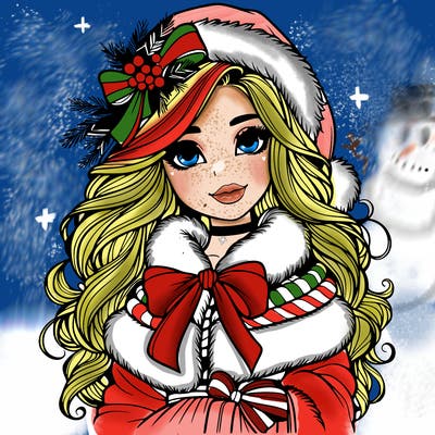christmas girl realistic