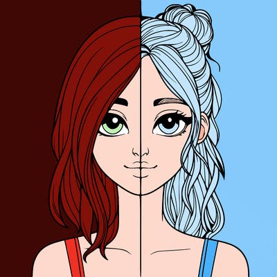 realistic girl split