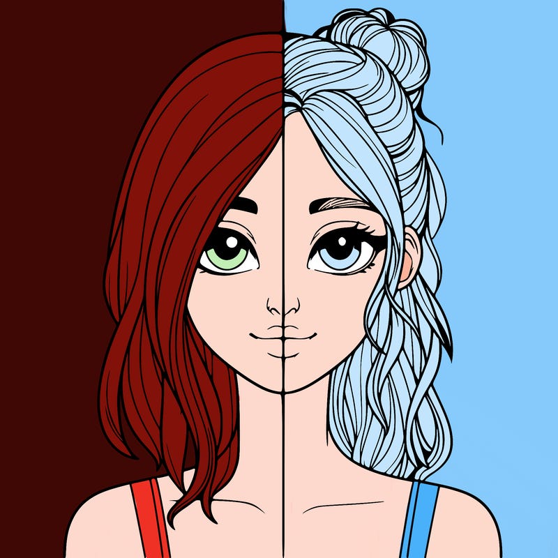 realistic girl split