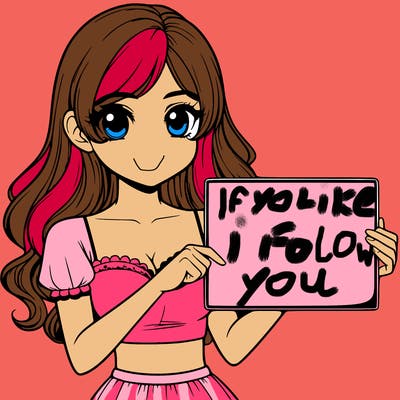 realistic pretty girl holding blank sign