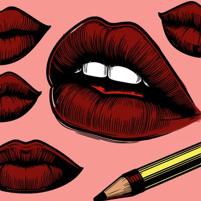 realistic  lips