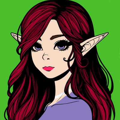 elf girl realistic dark fantasy