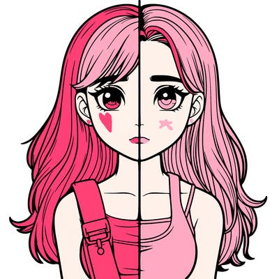 realistic girl split