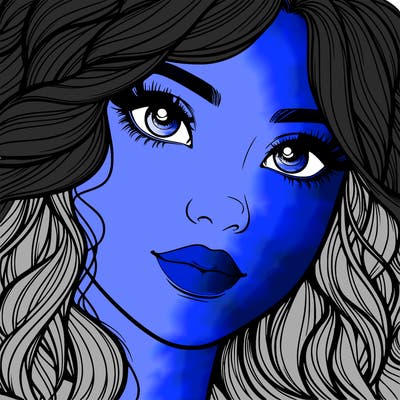 beautiful realistic girl close up to the camera with wavy hair,