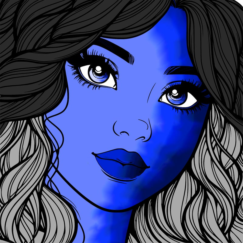 beautiful realistic girl close up to the camera with wavy hair,