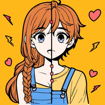 realistic girl boy split