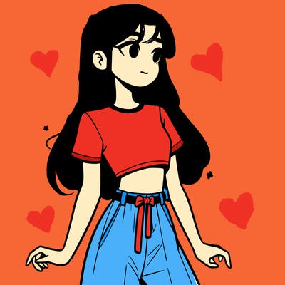 girl in a cute crop top