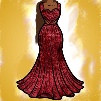 attractive long fashion dress