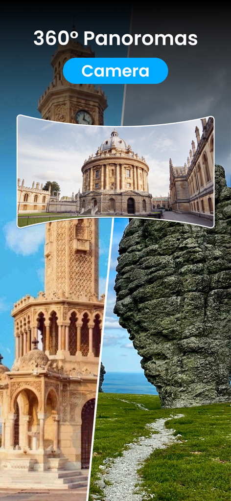 EarthX: 3D Map & Nearby Places - Visões panorâmicas imersivas de 360 graus de marcos e paisagens globais