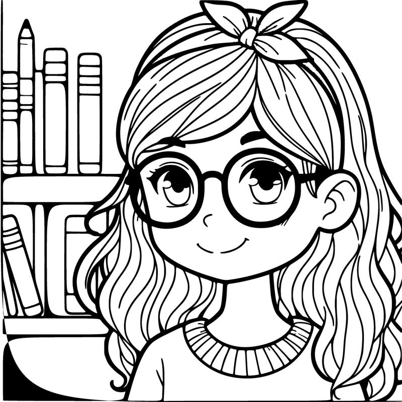girl with glasses