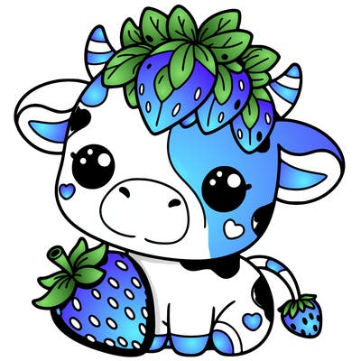 cute strawberry cow