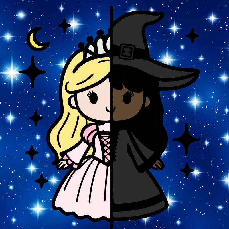 split princess and witch