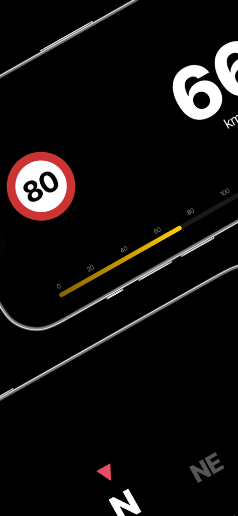 NordHUD - Heads-Up Display - NordHUD minimalist heads-up display interface showing speed limit sign and digital speedometer on a dark background