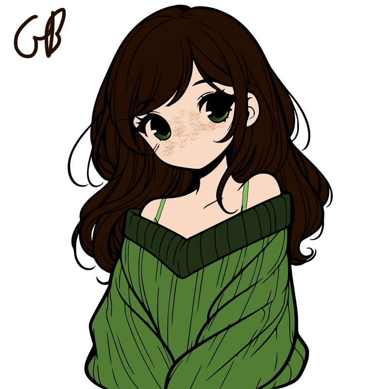 shy pretty girl wearing a sweater that is falling off one shoulder portrait