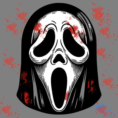 detailed ghostface mask