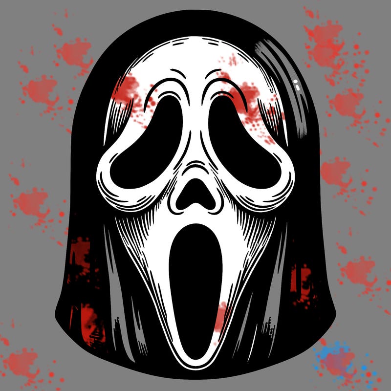 detailed ghostface mask