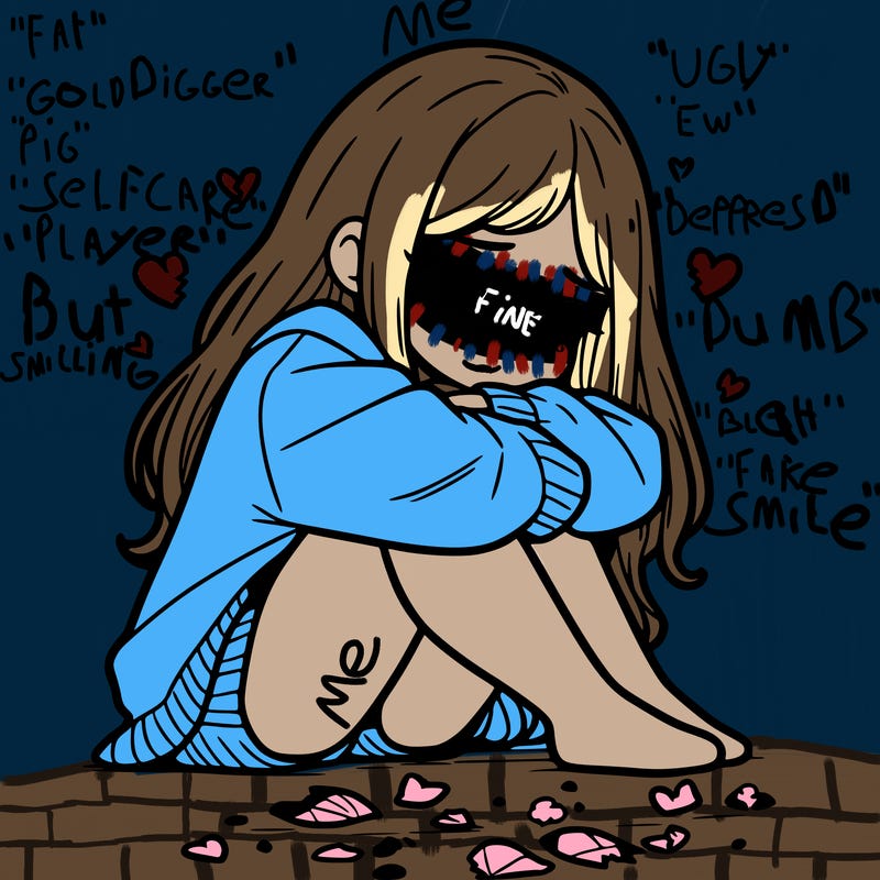 a girl after a breakup