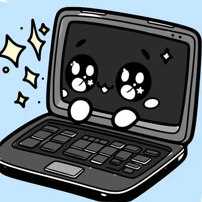 an cute laptop