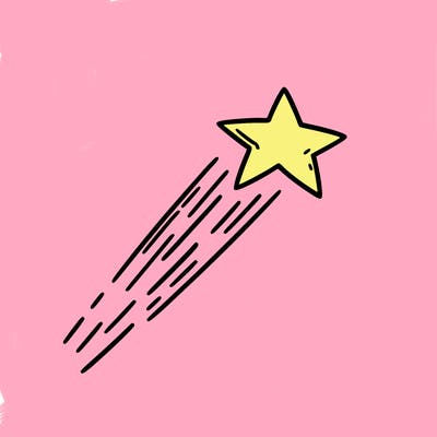 a shooting star in the sky