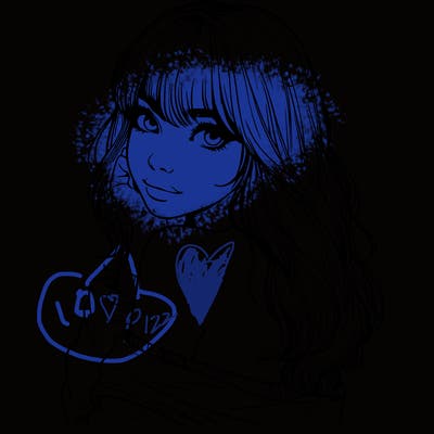 realistic girl with bangs looking over her shoulder