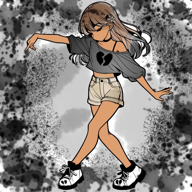 realistic girl danceing
