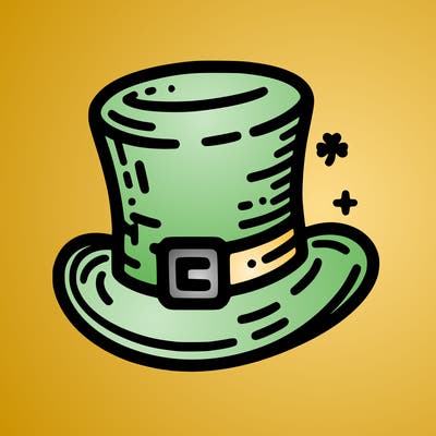 st patrick hat with thin lines