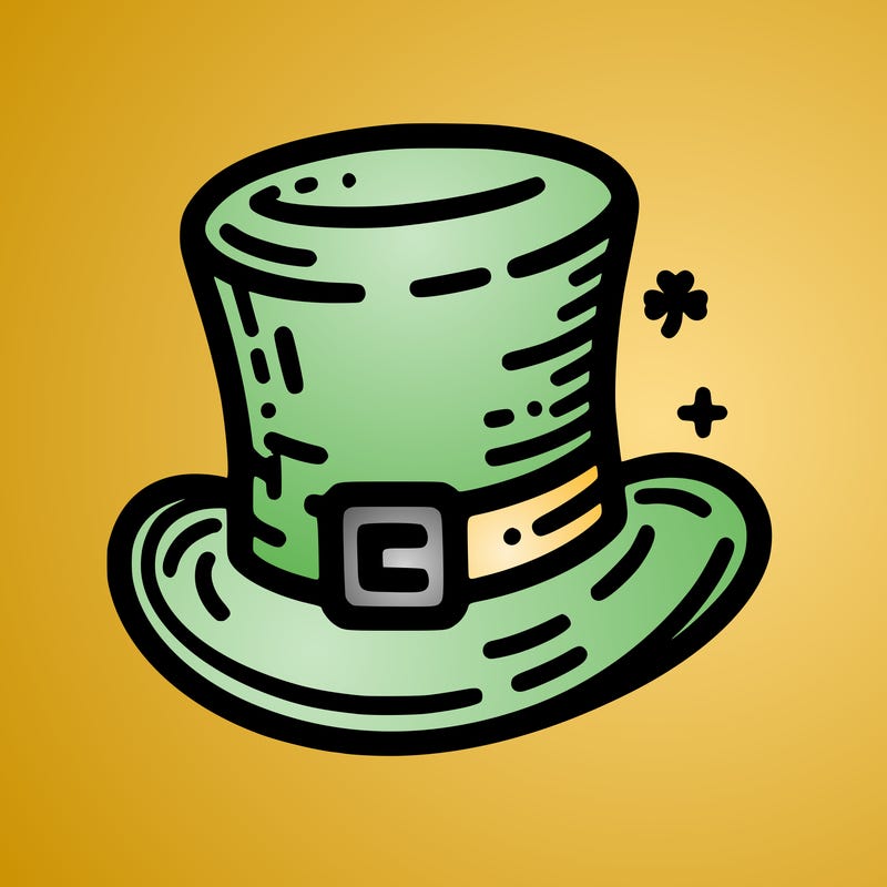 st patrick hat with thin lines