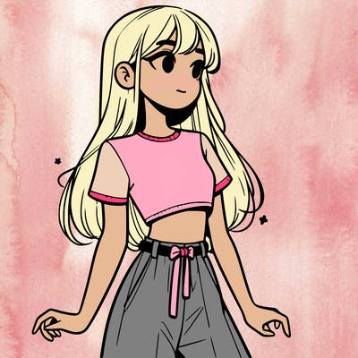 girl in a cute crop top